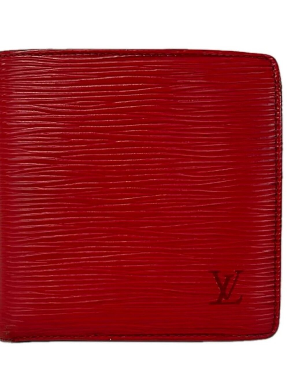 LOUIS VUITTON Porte Billets Cartes Credit Monnaie M63547 Castilian Red Epi - Picture 6 of 10